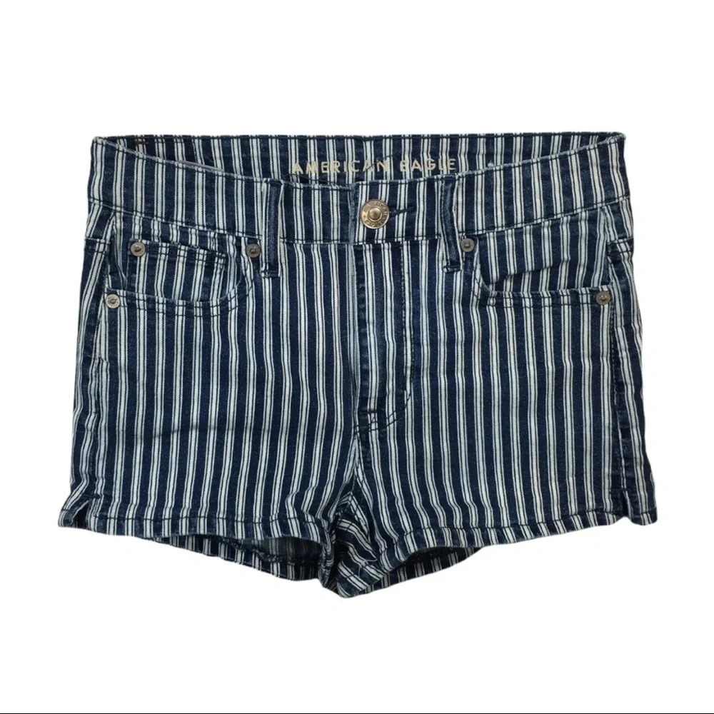 BT46 American Eagle Next Level Stretch Hi Rise Shortie Shorts 4
